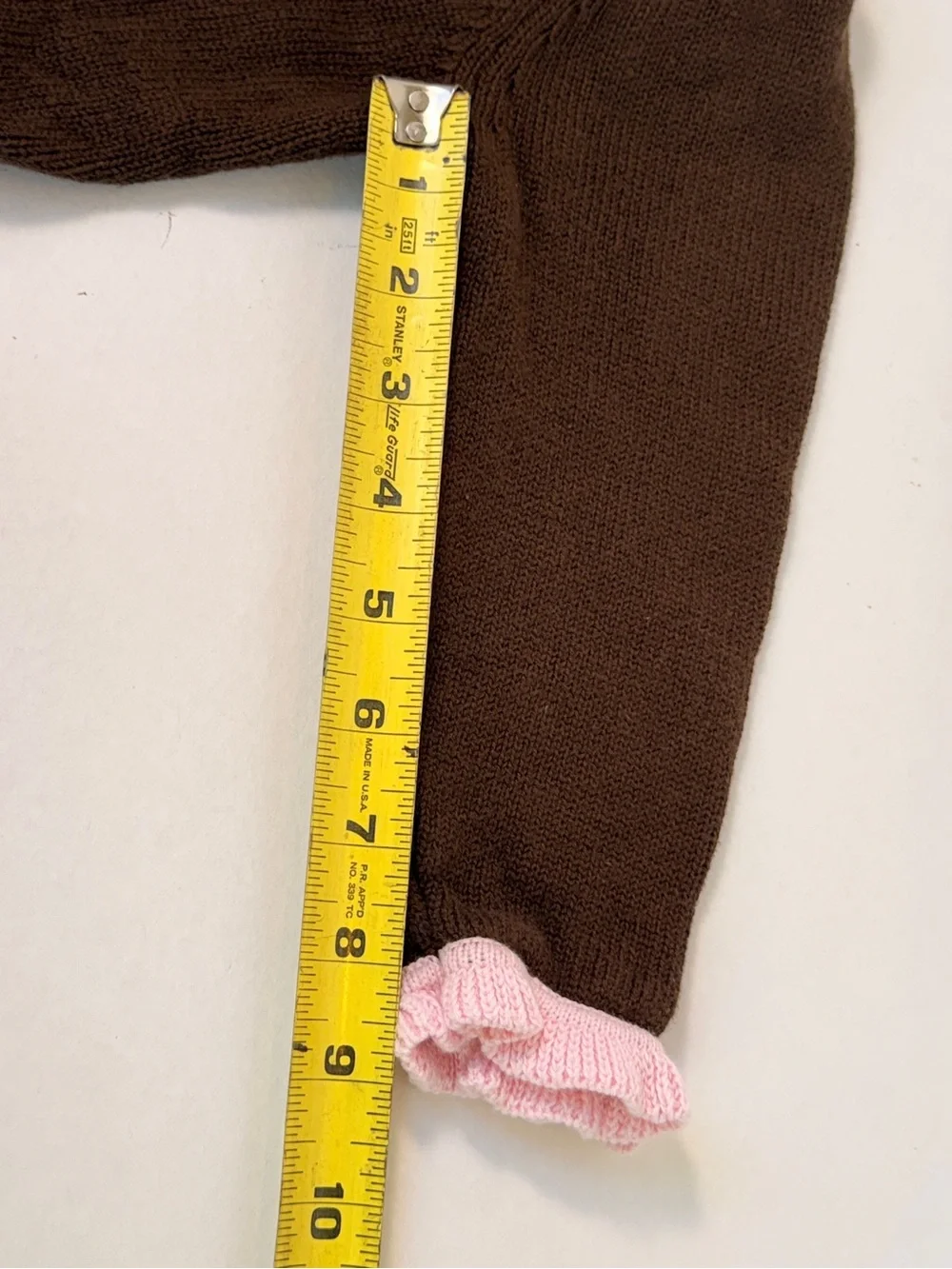 Gymboree Sweeter Than Chocolate Girls 2T Brown & Pink Ruffle Trim Hooded Sweater